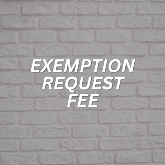 Exemption Request Fee